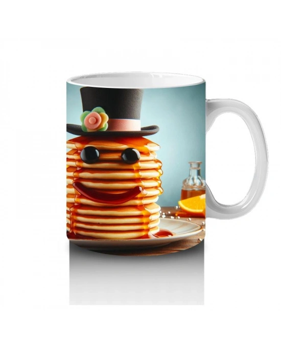 Çocuklara Sütü Sevdiren Şapkalı Pankek Kuleleri Kupa Bardak