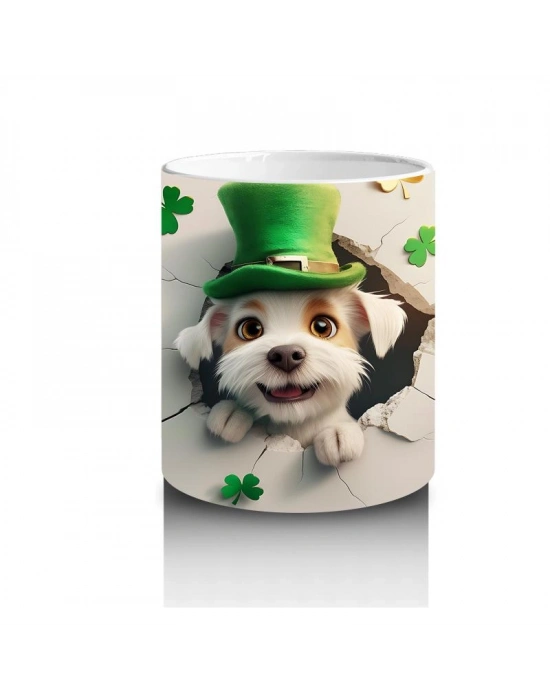 Çocuklara Sütü Sevdiren Şapkalı Yavru Köpek Kupa Bardak