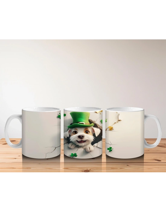 Çocuklara Sütü Sevdiren Şapkalı Yavru Köpek Kupa Bardak