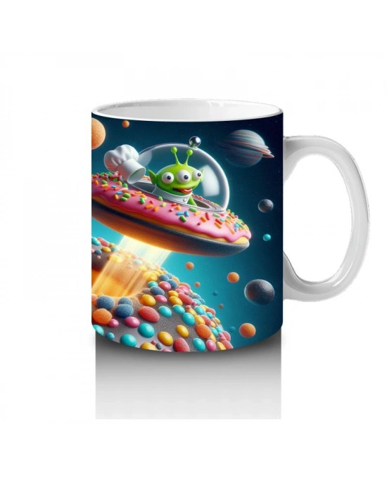 Çocuklara Sütü Sevdiren Şeker Gezegeni Uzaylı Kupa Bardak