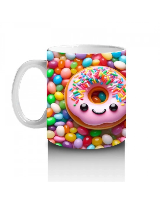 Çocuklara Sütü Sevdiren Şeker Patlaması Donut Festivali Kupa Bardak