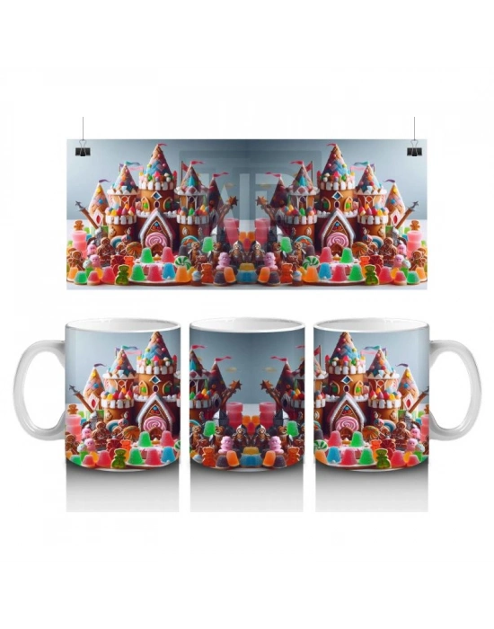 Çocuklara Sütü Sevdiren Şekerden Kale Karnavalı Kupa Bardak