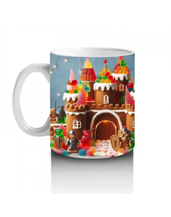 Çocuklara Sütü Sevdiren Şekerden Masal Şatosu Desenli Kupa Bardak