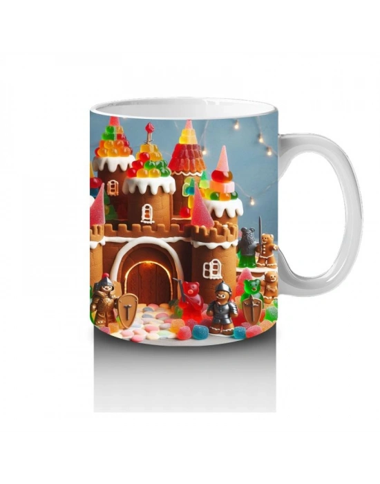 Çocuklara Sütü Sevdiren Şekerden Masal Şatosu Desenli Kupa Bardak