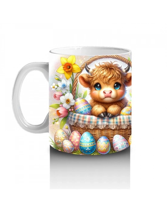 Çocuklara Sütü Sevdiren Sepetli Paskalya Kuzusu Kupa Bardak