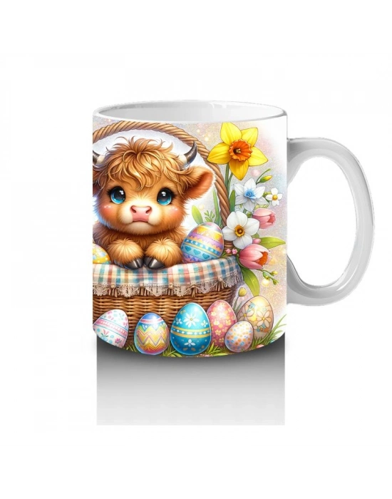 Çocuklara Sütü Sevdiren Sepetli Paskalya Kuzusu Kupa Bardak