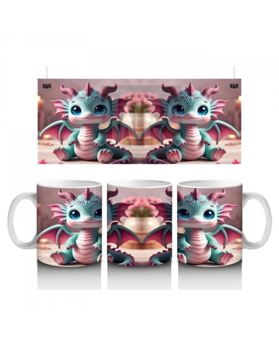 Çocuklara Sütü Sevdiren Sevimli Bebek Ejderha Kupa Bardak