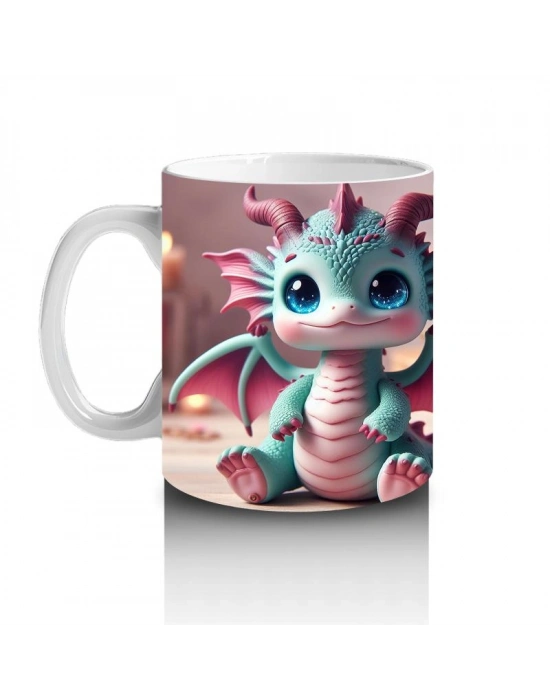 Çocuklara Sütü Sevdiren Sevimli Bebek Ejderha Kupa Bardak