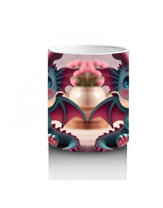 Çocuklara Sütü Sevdiren Sevimli Bebek Ejderha Kupa Bardak