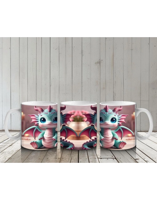 Çocuklara Sütü Sevdiren Sevimli Bebek Ejderha Kupa Bardak