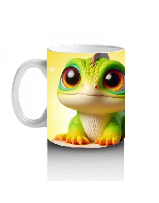 Çocuklara Sütü Sevdiren Sevimli Gün Işığı Bukalemun Kupa Bardak