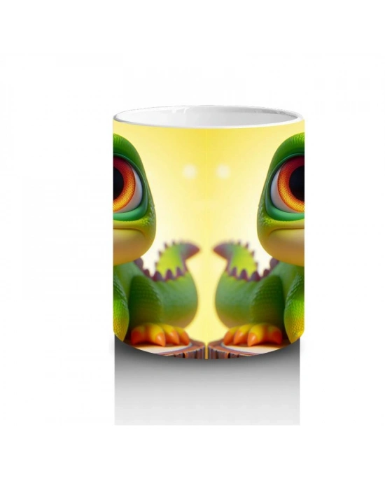 Çocuklara Sütü Sevdiren Sevimli Gün Işığı Bukalemun Kupa Bardak