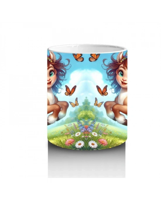 Çocuklara Sütü Sevdiren Sevimli Kanatlı Pony Kupa Bardak