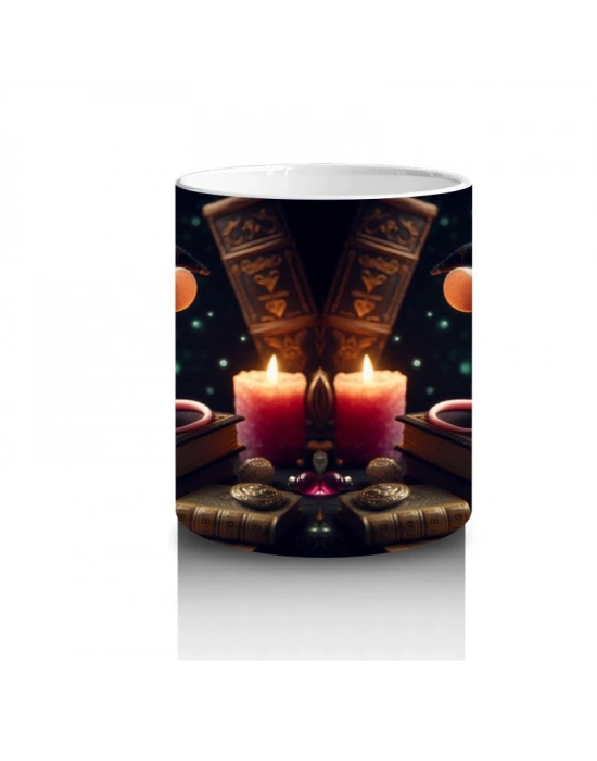 Çocuklara Sütü Sevdiren Sihirli Değnekli Büyücü Fare Desenli Kupa Bardak