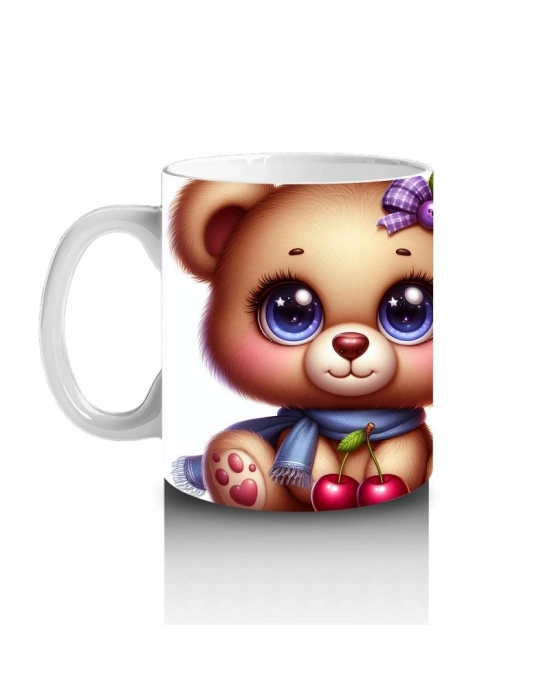 Çocuklara Sütü Sevdiren Şirin Ayıcık Çifti Kupa Bardak