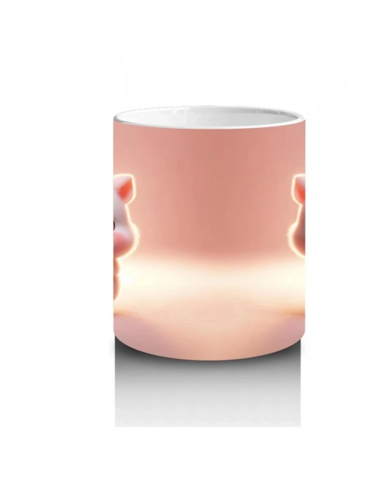 Çocuklara Sütü Sevdiren Şirin Mini Domuz Kupa Bardak