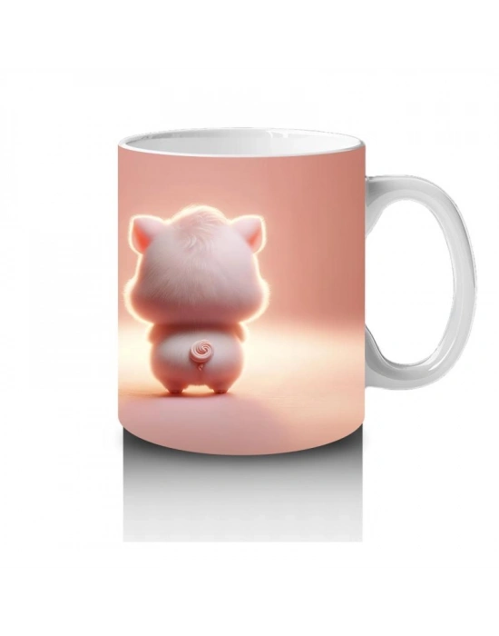 Çocuklara Sütü Sevdiren Şirin Mini Domuz Kupa Bardak