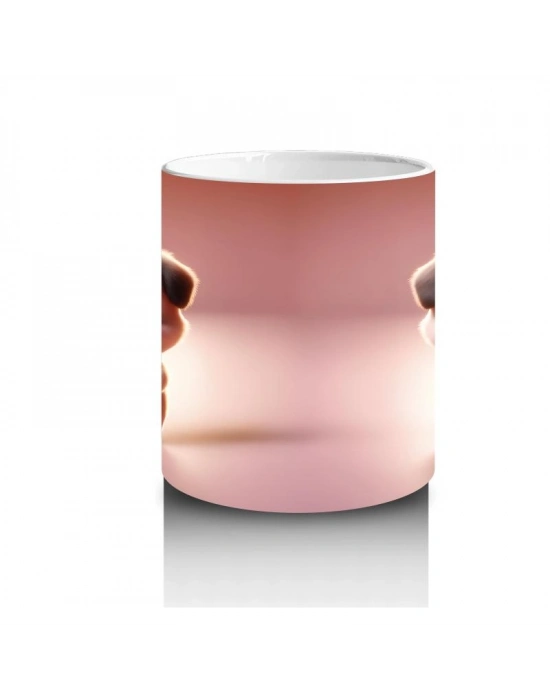 Çocuklara Sütü Sevdiren Şirin Mini Köpek Kupa Bardak