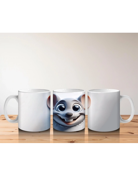 Çocuklara Sütü Sevdiren Şirin Tek Fare Kupa Bardak