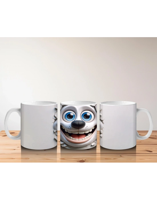 Çocuklara Sütü Sevdiren Şirin Yavru Köpek Kupa Bardak