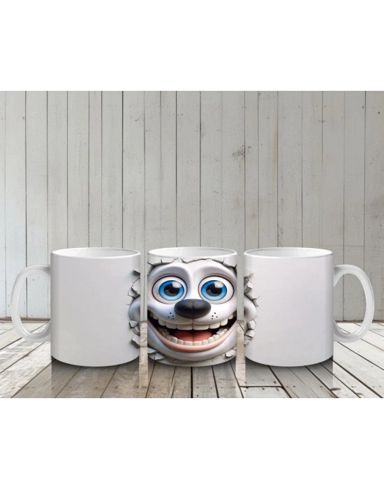 Çocuklara Sütü Sevdiren Şirin Yavru Köpek Kupa Bardak