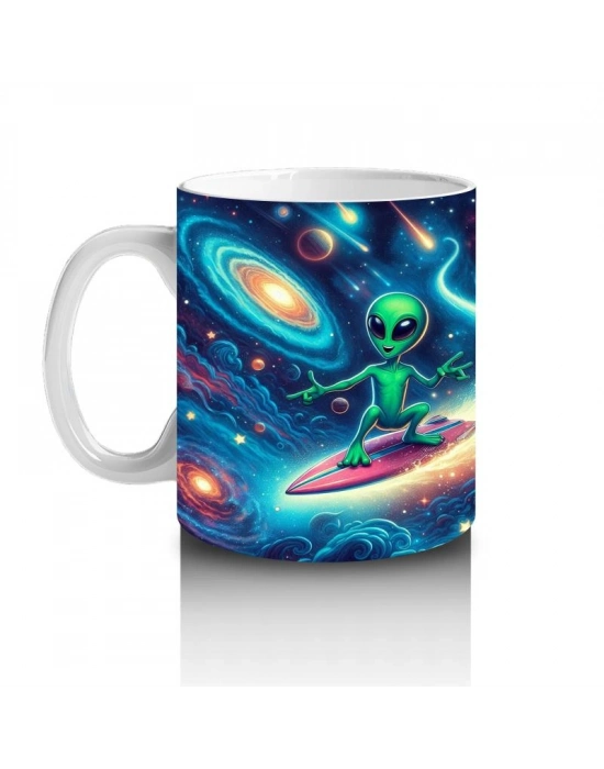 Çocuklara Sütü Sevdiren Sörf Yapan Uzaylı Kupa Bardak