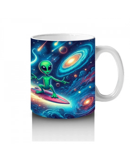 Çocuklara Sütü Sevdiren Sörf Yapan Uzaylı Kupa Bardak