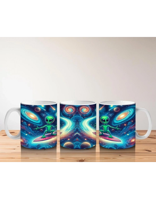 Çocuklara Sütü Sevdiren Sörf Yapan Uzaylı Kupa Bardak