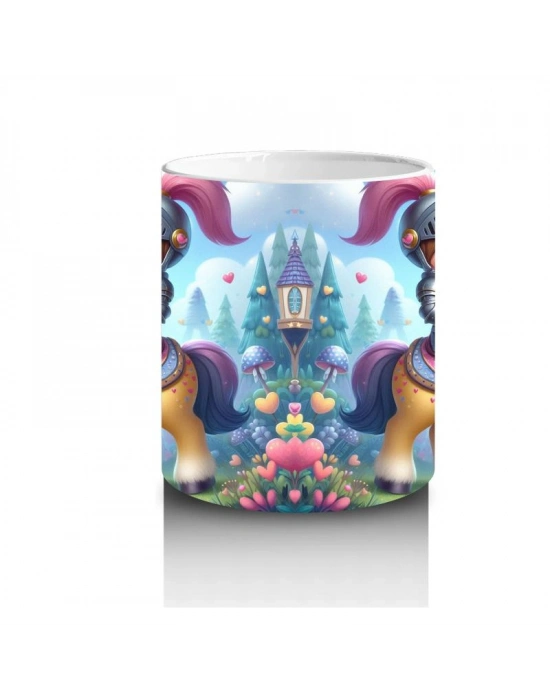 Çocuklara Sütü Sevdiren Şövalyeli Atlı Macera Kupa Bardak