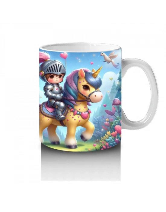 Çocuklara Sütü Sevdiren Şövalyeli Atlı Macera Kupa Bardak