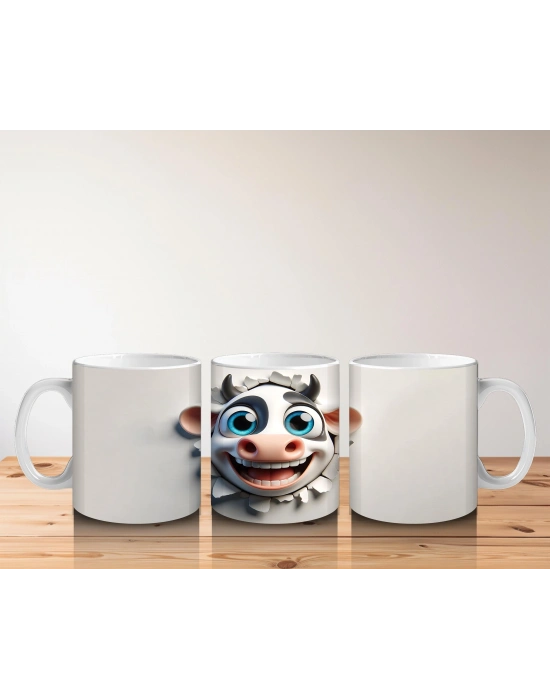 Çocuklara Sütü Sevdiren Tek Yürekli İnek Kupa Bardak