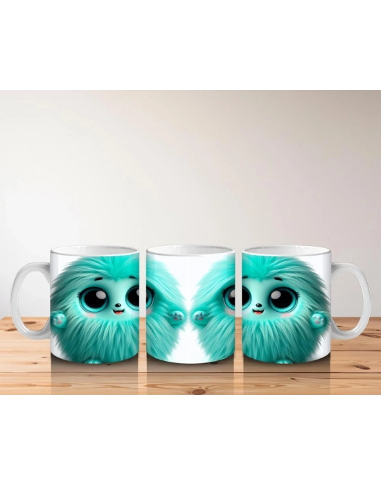 Çocuklara Sütü Sevdiren Tüylü Peluş Dostu Kupa Bardak