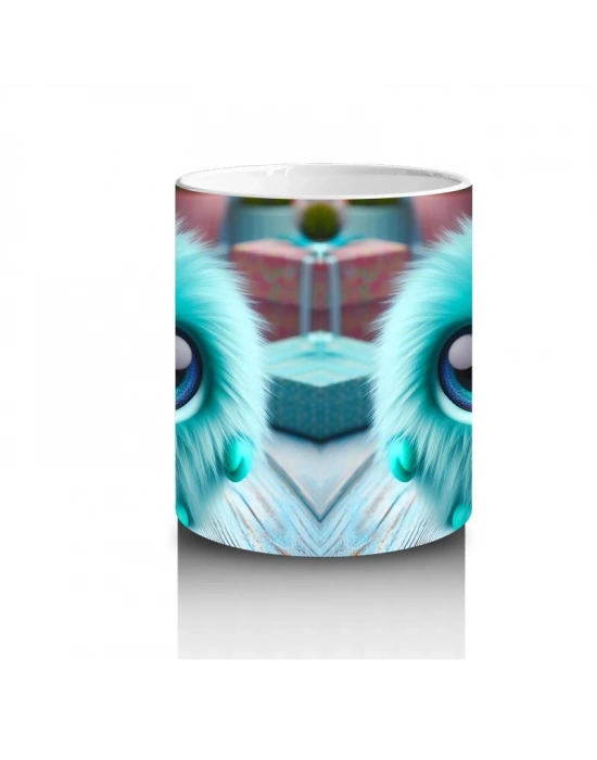 Çocuklara Sütü Sevdiren Tüylü Peluş Top Kupa Bardak