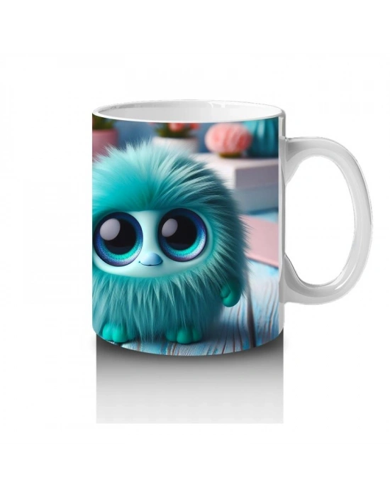 Çocuklara Sütü Sevdiren Tüylü Peluş Top Kupa Bardak