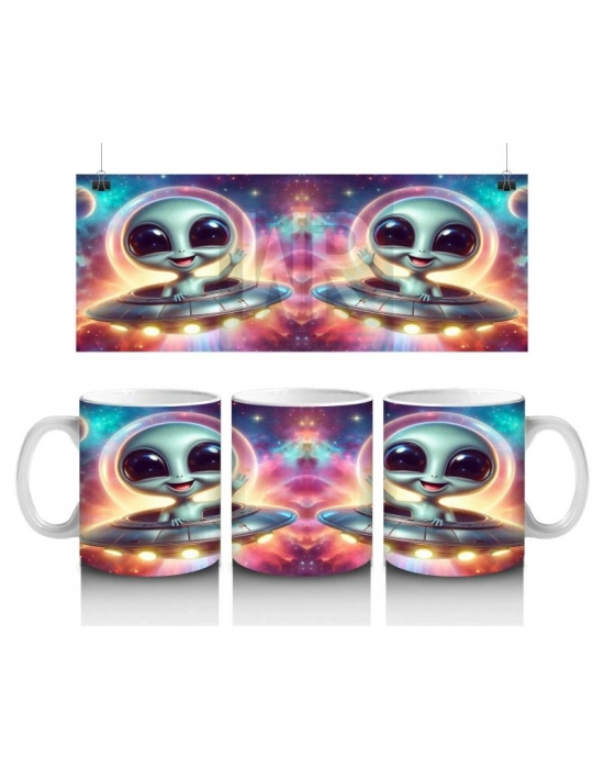 Çocuklara Sütü Sevdiren UFO Arkadaşları Kupa Bardak