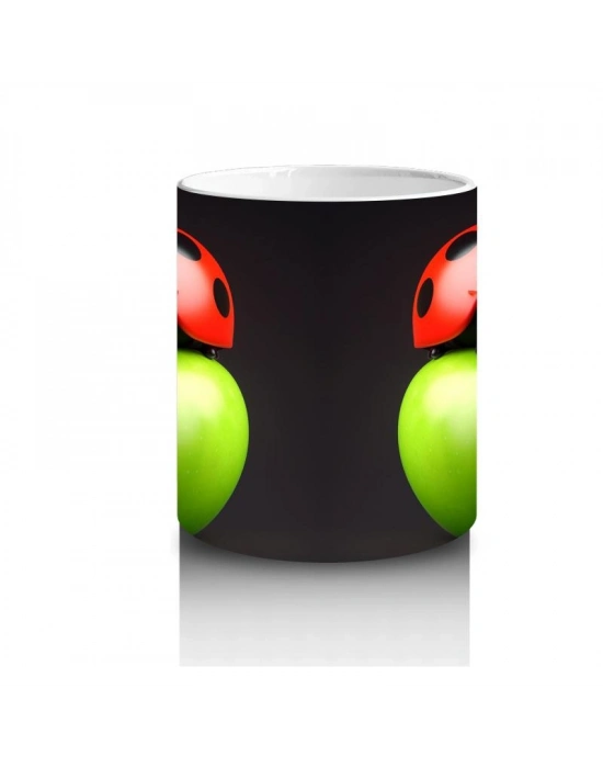 Çocuklara Sütü Sevdiren Uğur Böceği Elma Kupa Bardak