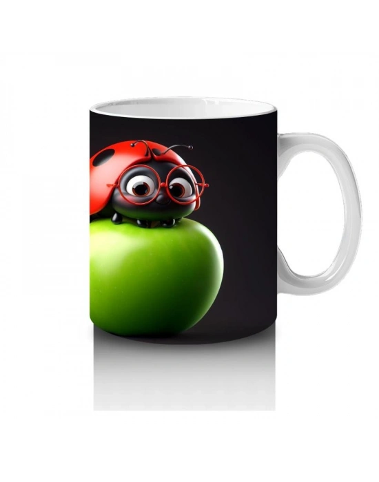 Çocuklara Sütü Sevdiren Uğur Böceği Elma Kupa Bardak