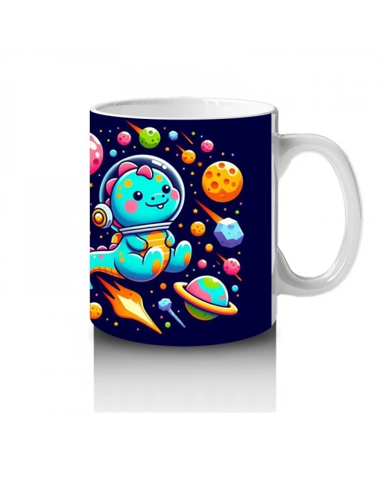 Çocuklara Sütü Sevdiren Uzay Keşif Kedisi Kupa Bardak