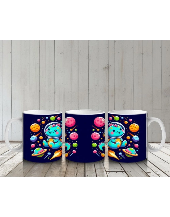 Çocuklara Sütü Sevdiren Uzay Keşif Kedisi Kupa Bardak