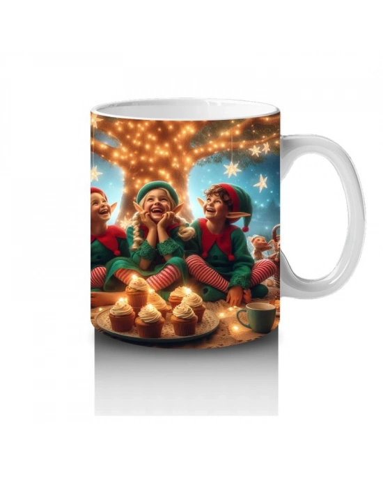 Çocuklara Sütü Sevdiren Yılbaşı Perisi Elf Kupa Bardak