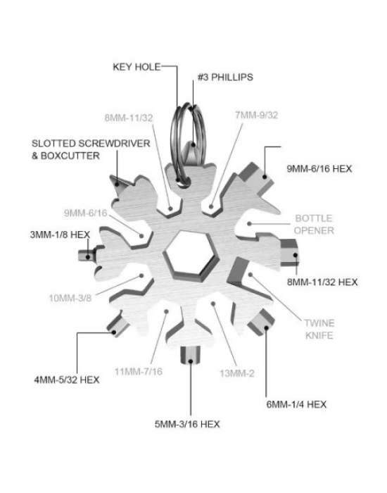 Çok Amaçlı Kar Tanesi Tornavida Seti 18 in 1