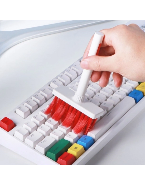 ®  Çok Amaçlı Kırmızı Hassas Fırça Başlıklı  Bilgisayar Laptop Temizleme Fırçası