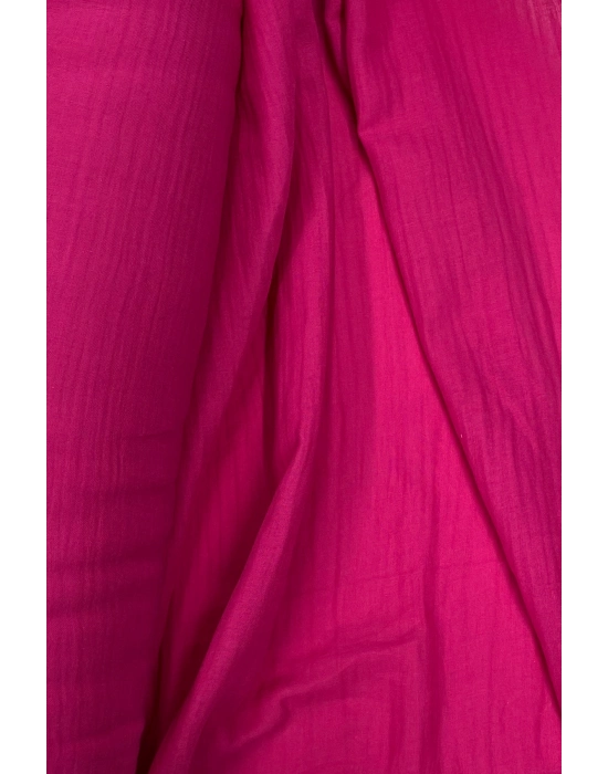 Çok Amaçlı Müslin Pamuklu Bebek Örtü ve Battaniye Kumaşı Müslin Bez Fuşya 73