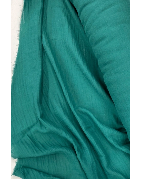 Çok Amaçlı Müslin Pamuklu Bebek Örtü ve Battaniye Kumaşı Müslin Bez Petrol Yeşili 41