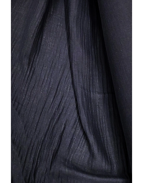 Çok Amaçlı Müslin Pamuklu Bebek Örtü ve Battaniye Kumaşı Müslin Bez Siyah 27