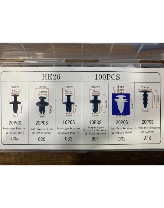 Çok Amaçlı Plastik Bağlantı Klipsi Seti 100 Parça