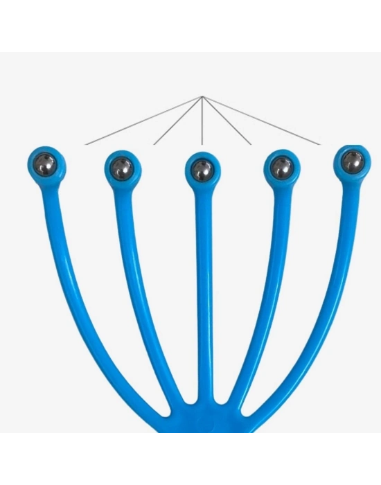 ®  Çok Fonksiyonlu 5 Uçlu Bilyeli Baş Boyun Bacak Kol Masaj Alet Rahatlatıcı Kafa Masaj Aparatı