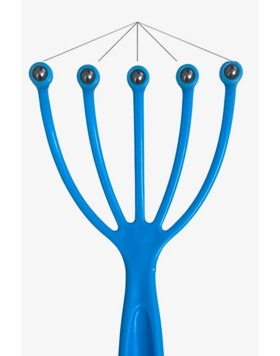 ®  Çok Fonksiyonlu 5 Uçlu Bilyeli Baş Boyun Bacak Kol Masaj Alet Rahatlatıcı Kafa Masaj Aparatı