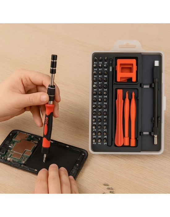 ®  Çok Fonksiyonlu Manyetik Uçlu 52si 1 Arada 42 Uçlu Saatçi Tornavida Seti