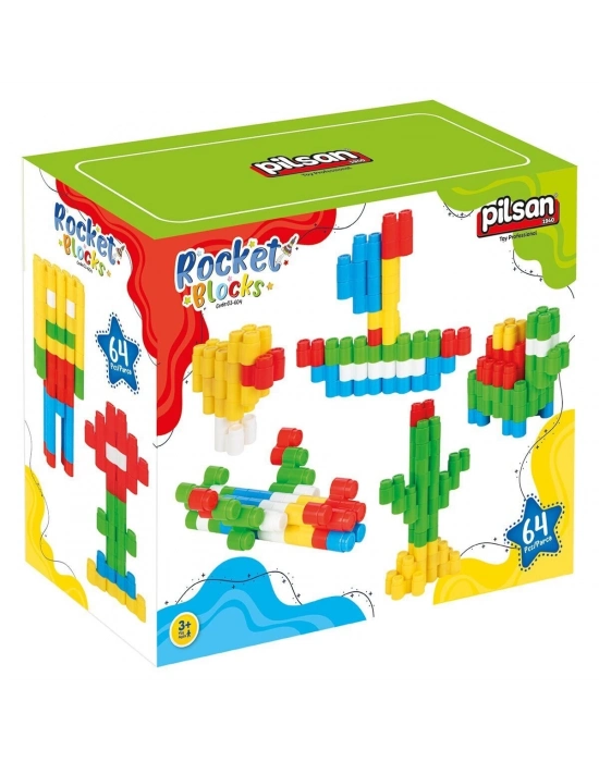 ÇOK SATAN 03 604 Rocket Bloklar 64 Parça -Pilsan Oyuncak